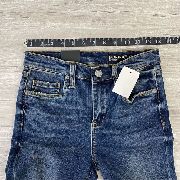 NWT BLANK NYC The Bowery Distressed Bootcut Jeans - Picture 6 of 13